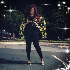 Floral BELL SLEEVE BODYSUIT! Sz 1X